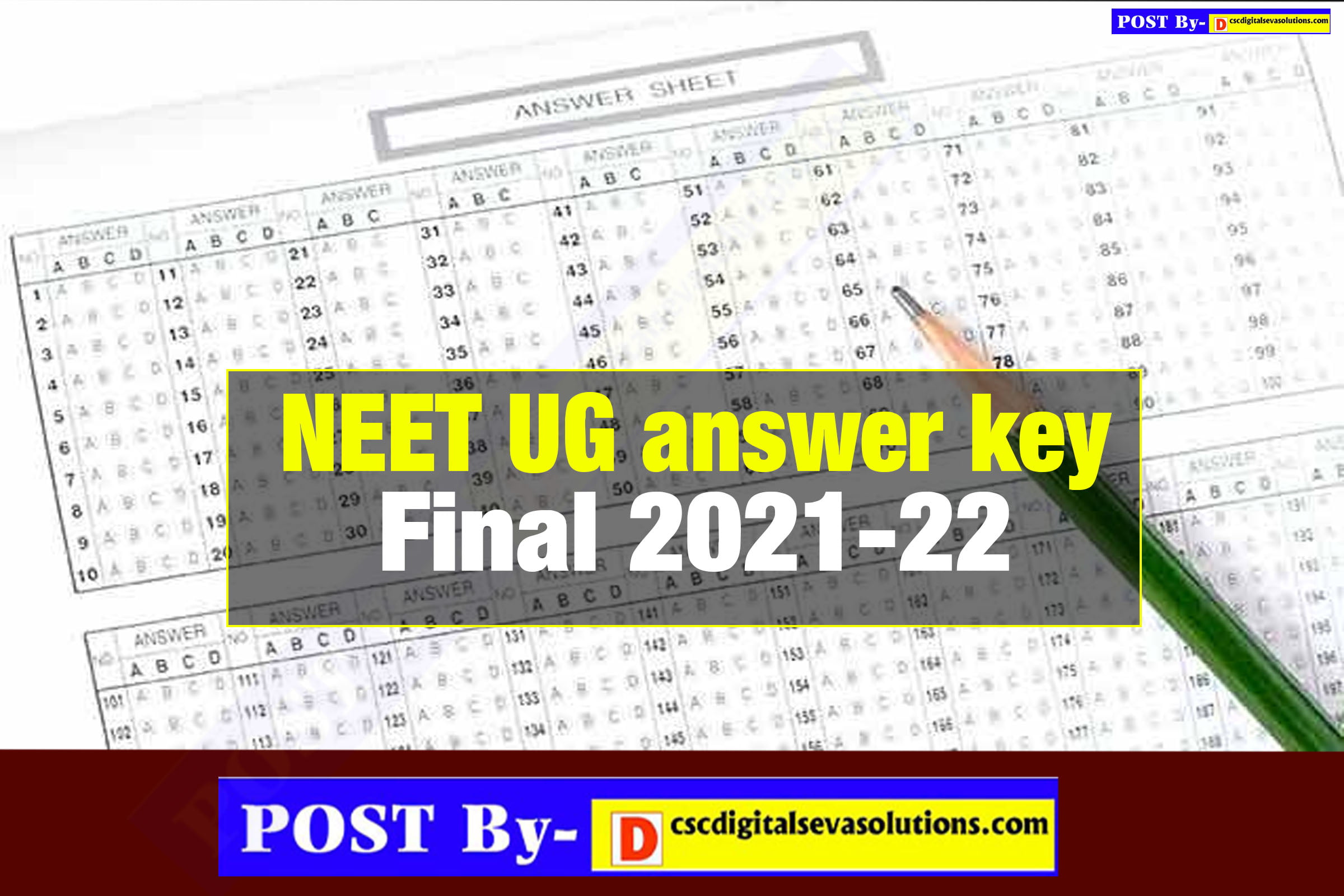 NEET Answer Key 2021 Question Paper Analysis, Solution PDF 2021 ?