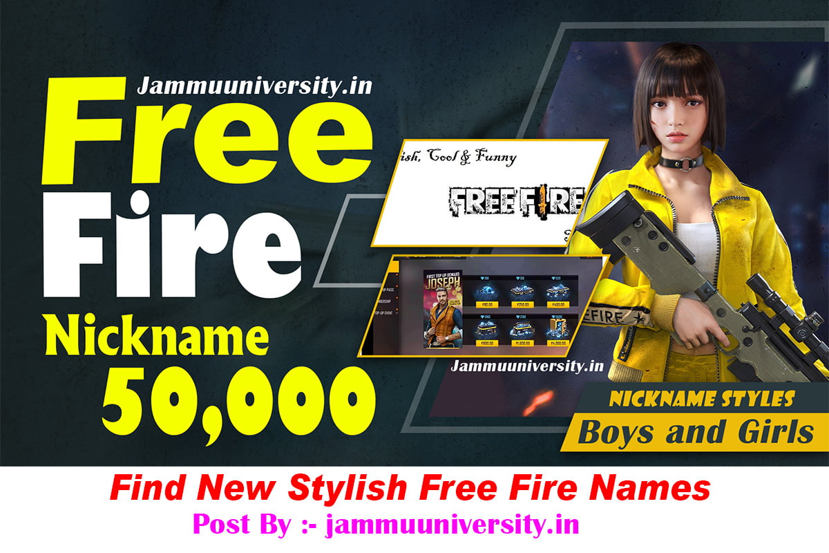 Free Fire Name 50000+ [2022] Best Styllish ❤️ Nickname Finder?