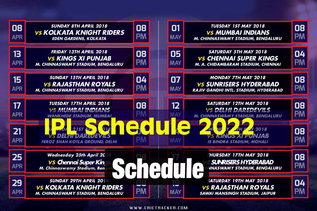 IPL 2022 Schedule™, New Dates | Venue, Dates, Points, Match Table?