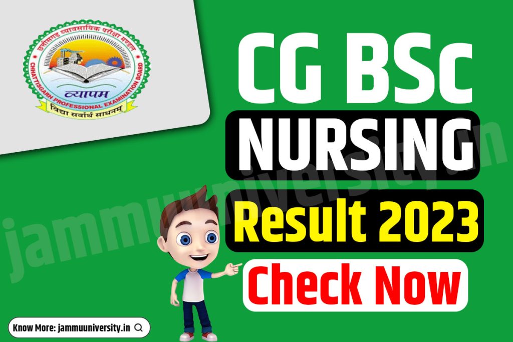 CG BSc Nursing Result 2023 (OUT) Scorecard Download