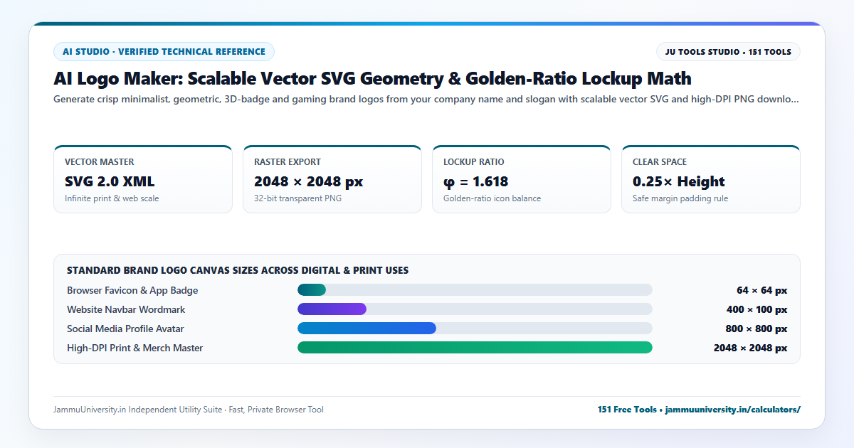AI Logo Maker infographic illustrating free logo generator, ai brand design, text to logo and custom logo maker benchmarks