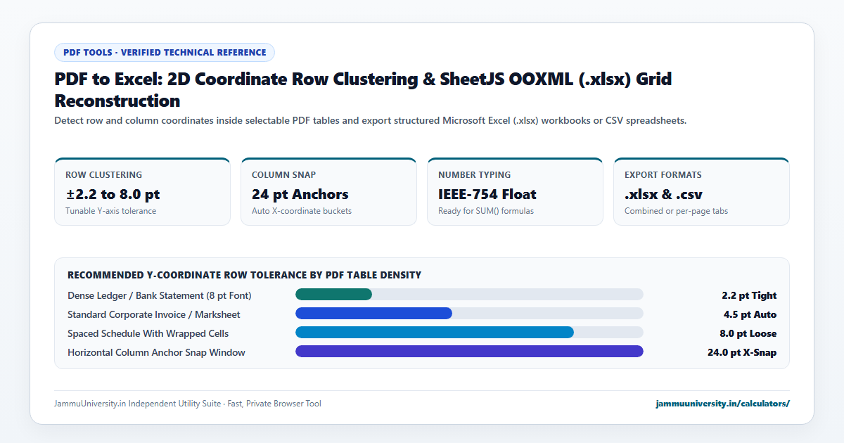 PDF to Excel infographic illustrating convert pdf to xlsx, pdf to csv, extract tables from pdf and pdf data extraction benchmarks