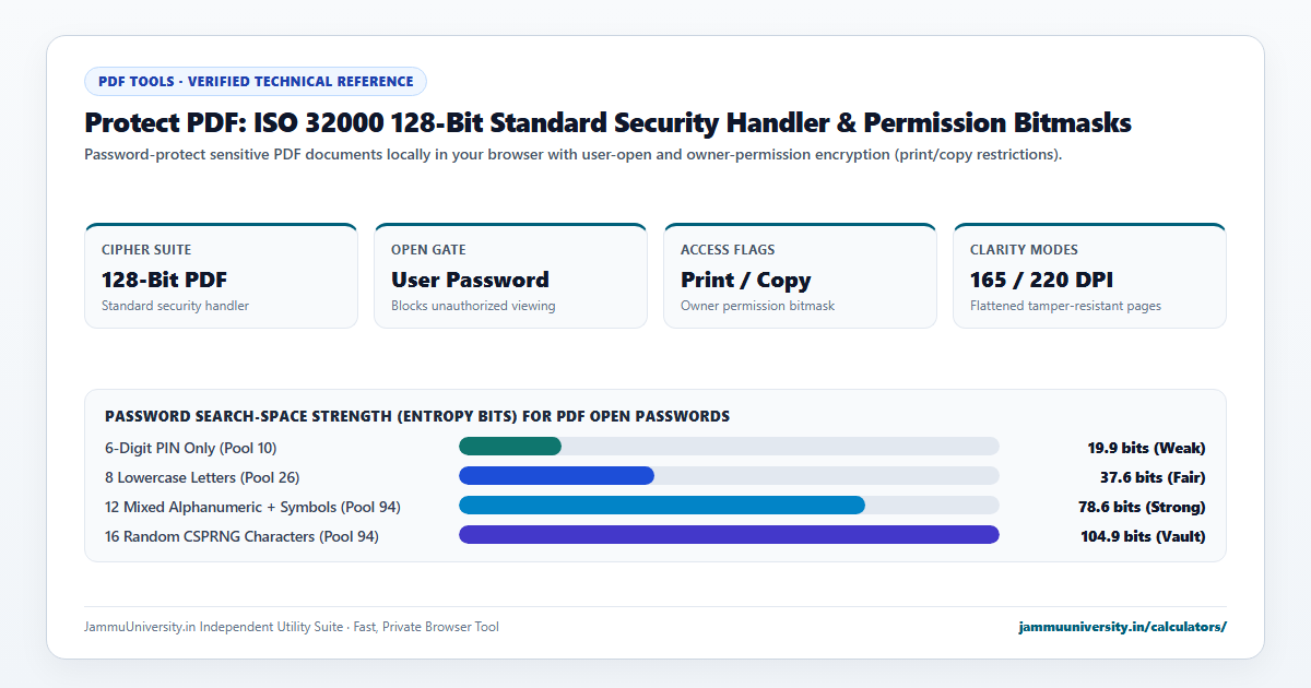 Protect PDF infographic illustrating add password to pdf, encrypt pdf, lock pdf file and secure pdf benchmarks